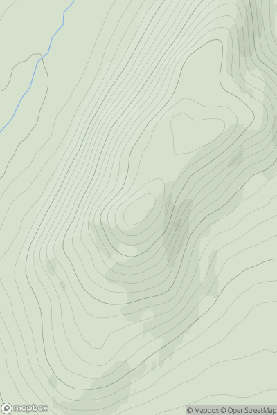 Thumbnail image for Binnein Mor [Glen Albyn and the Monadh Liath] showing contour plot for surrounding peak